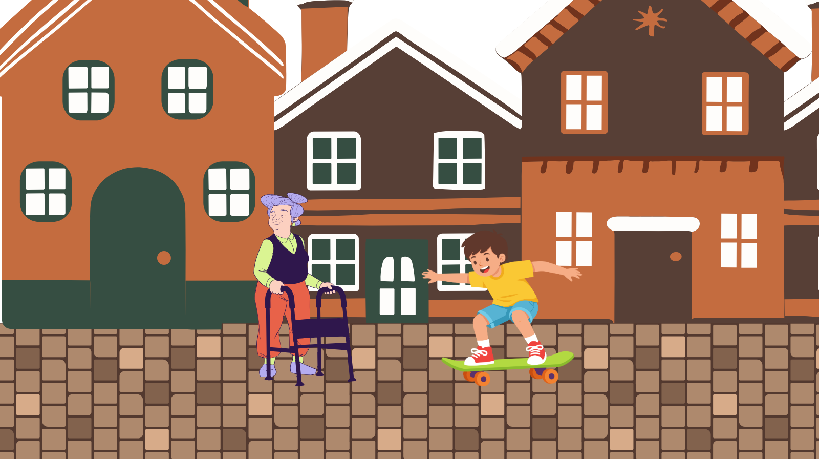 Visual van samen wonen: jongeren en senioren in één wooncomplex